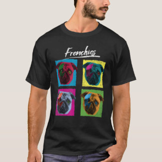 T-shirt Français Chien de taule Français Colorful Chien de