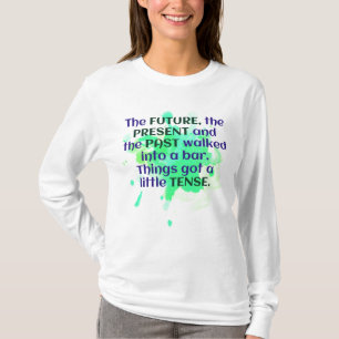 T-shirt Français Joie Chemise verte FUNNY Tense
