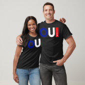 T-shirt Français Word Oui Signification Oui Drôle Enseigna (Unisexe)