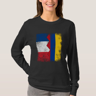 T-shirt France Colombie Drapeau à moitié argentin racine f