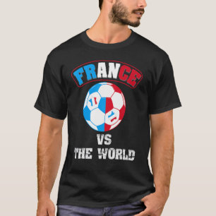 T-shirt France Contre Le Monde Drapeau Football Football F