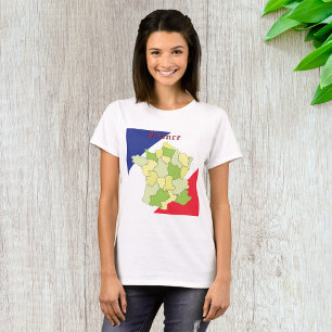 T-shirt France Couleurs Et Carte Nationales