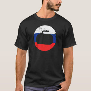 T-shirt France Curling Français Drapeau Pierre Sport Curle