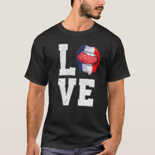 T-shirt France Drapeau Football Fan Love Français