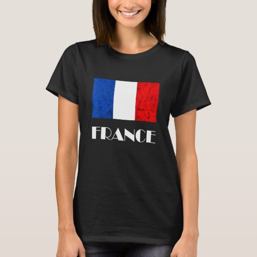 T-shirt France Drapeau Français Drapeau Français Racines F (Devant)