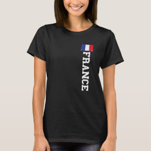 T-shirt France Drapeau Français Racines Francaise Fierté F