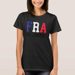 T-shirt France Drapeau Saut À Ski Français Fra Saut À Ski