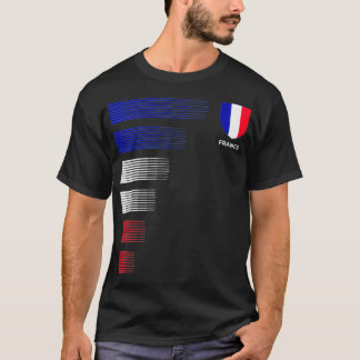 T-shirt France Flag Emblem Patriotic French National Pride