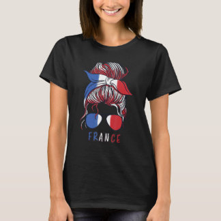 T-shirt France Girl French Woman France Flag