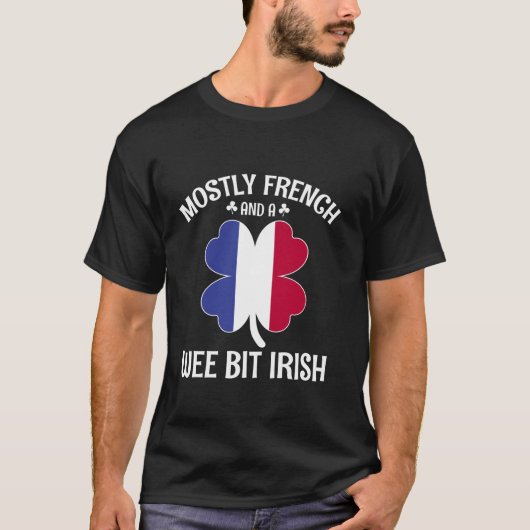 T-shirt France Jour de la Saint Patrick Principalement Fra (Devant)