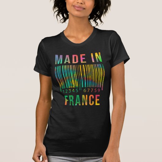 T-shirt France Née Fabriquée En France (Devant)