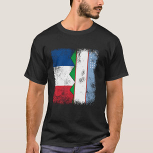 T-shirt France Ouzbékistan Drapeaux à moitié ouzbek Ouzbek