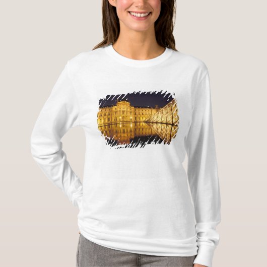 T-shirt France, Paris, musée du Louvre de nuit. (Devant)