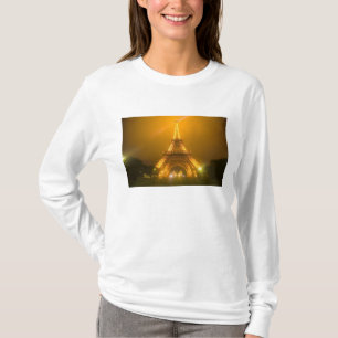 T-shirt France, Paris. Tour Eiffel illuminée à 3