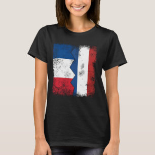 T-shirt France Pays-Bas Drapeaux Moitié Hollandaise Racine