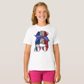 T-shirt France pimentée avec le drapeau français (Devant entier)