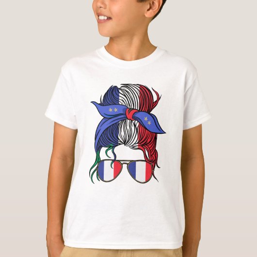 T-shirt France pimentée avec le drapeau français (Devant)