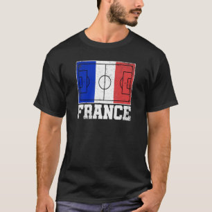 T-shirt France Soccer Field Pays Drapeau French Pride