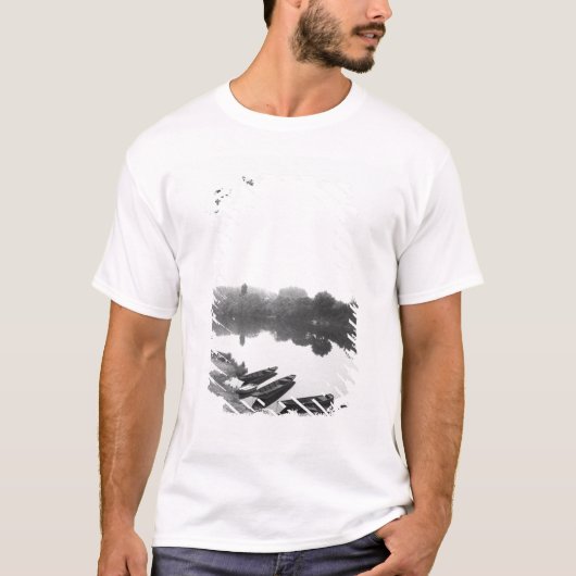 T-shirt FRANCE, Touraine, La Loire : CHINON Bateaux le lon (Devant)