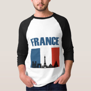 T-shirt France Travel - Paris City Skyline Pavillon França