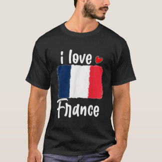 T-shirt France vintage Fête Du Drapeau Pour Hommes Femmes