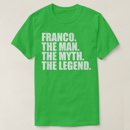 T-shirt FrancoFranco Nom Franco prénom (Design devant)
