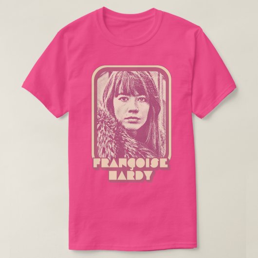 T-shirt Francoise Hardy Retro Francophile Design 1 (Design devant)