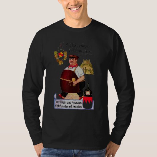 T-shirt Franconia Germany Cellar Master Illustration With (Devant)