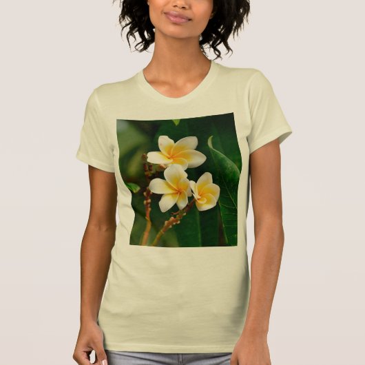 T-shirt Frangipani jaune (Devant)