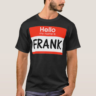 T-shirt Frank Nom Balise Rouge Blanc Bonjour Mon nom est S