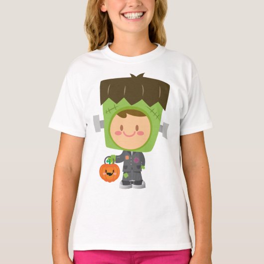 T-shirt Franken Cute Frankenstein Enfants Halloween (Devant)