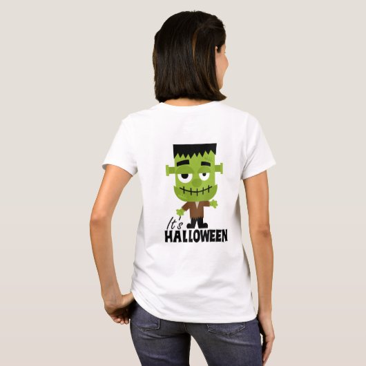 T-shirt Frankenstein C'est Halloween (Dos entier)