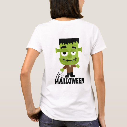 T-shirt Frankenstein C'est Halloween (Dos)