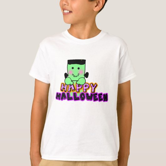 T-shirt frankenstein heureux de Halloween (Devant)