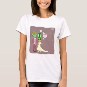 T-shirt Frankenstein Love Cartoon Halloween Caractère Art