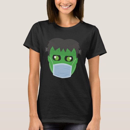 T-shirt Frankenstein Mask    Halloween 2020 Quarantine (Devant)