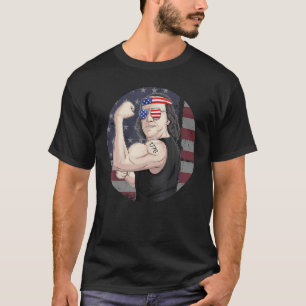 T-shirt Franklin Benjamin 4 juillet Drapeau américain patr