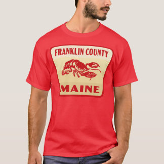 T-shirt Franklin County Maine Insigne rétro Tan