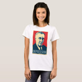 T-shirt Franklin D. Roosevelt - dépression : Dessus de (Devant entier)