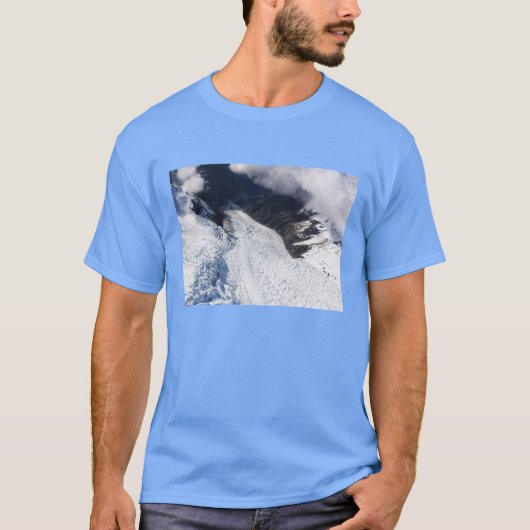 T-shirt Franz Josef Glacier Vue aérienne, Nouvelle-Zélande (Devant)