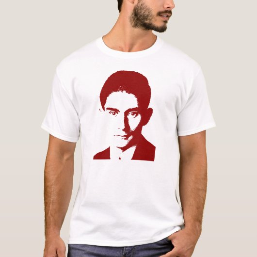 T-shirt Franz Kafka rouge (Devant)