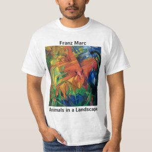 T-shirt Franz Marc Animaux dans un paysage blanc