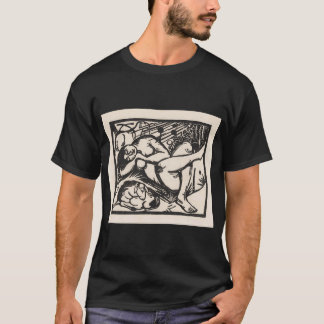 T-shirt Franz Marc Art s Chiens Sibériens dans la Neige Fr