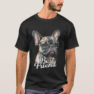 T-shirt Französischer Bulldoggen Best Buddy ist ein França