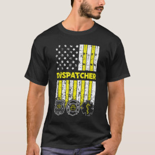 T-shirt Frapeau américain 911 Police de l'expéditeur