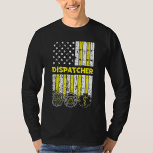 T-shirt Frapeau américain 911 Police de l'expéditeur