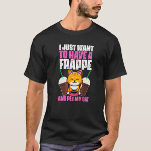 T-shirt Frappe Café Humour Pour Un Propriétaire De Chat De