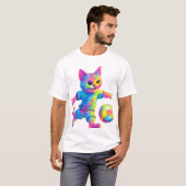 T-shirt Frappe de chat - Joli Soccer Jouer Chat (Devant entier)