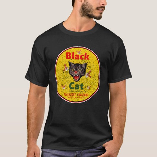 T-shirt Frappe de chat noir (Devant)