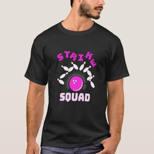 T-shirt Frappe de l'équipe de Bowling de la famille Rollin (Devant)